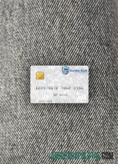 Cartão de Débito Visa do Banco Stanbic do Zimbábue Photolook Front amostra